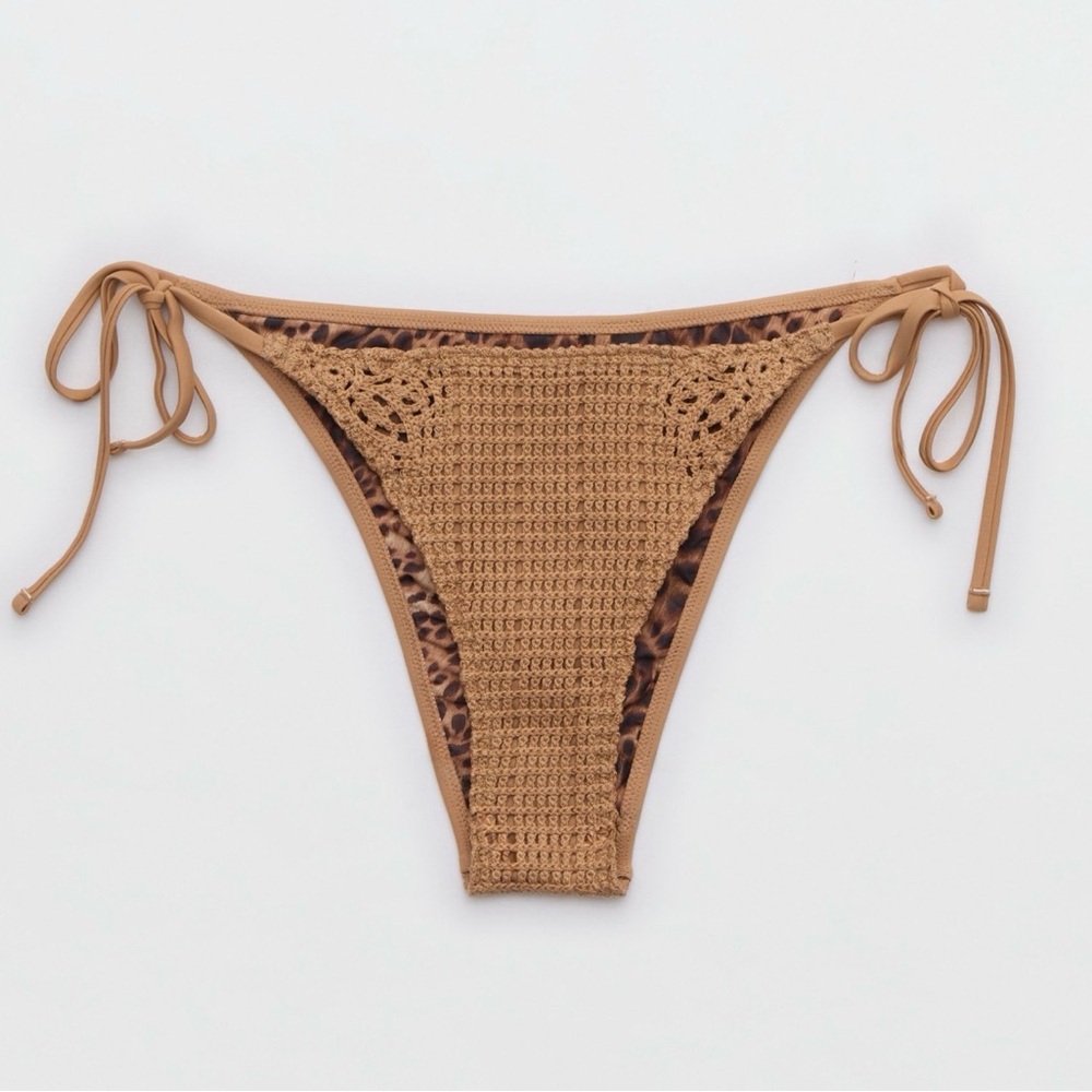 Aerie Crochet Bikini Tie-Side Bottoms (NWT) - Size S